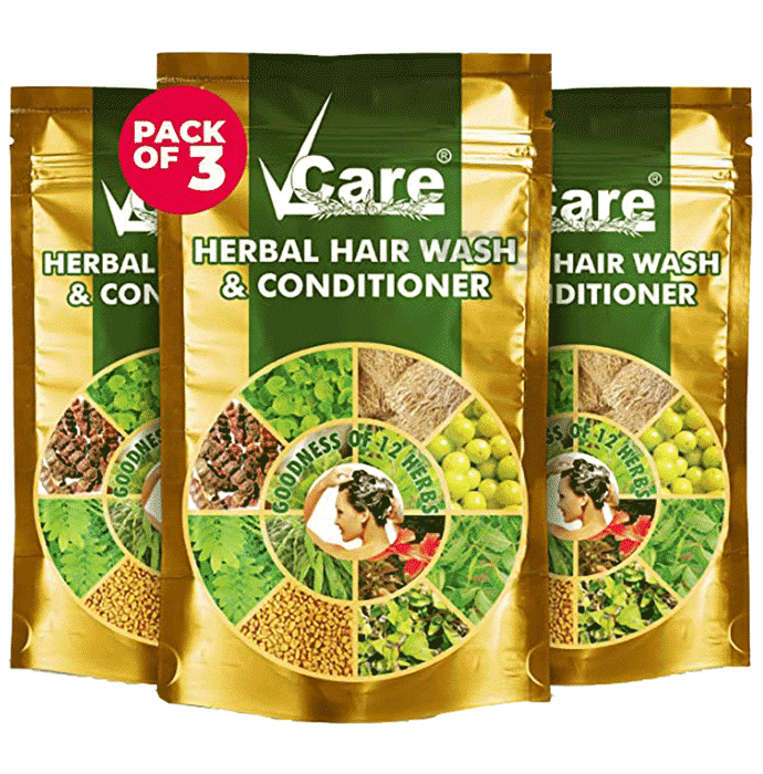 VCare Herbal Hair Wash & Conditioner (100Gm Each): Buy combo pack of 3. ...