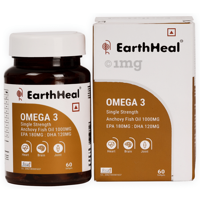 EarthHeal Omega 3 Single Strength Softgel