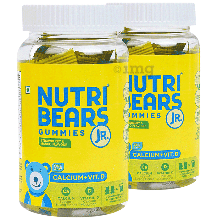 NutriBears Calcium+Vit D Complete Bone Support Gummies (30 Each)