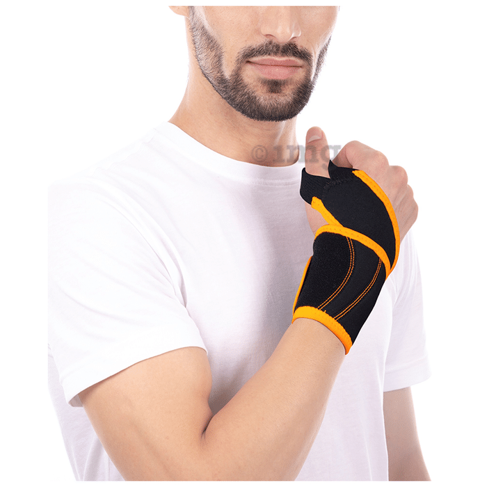Tynor Wrist Support with Thumb Loop (Neo) Universal Orange & Black