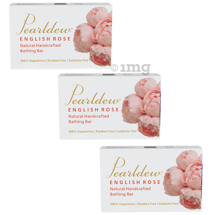 Pearldew English Rose Natural Handcrafted Bathing Bar (75gm Each)