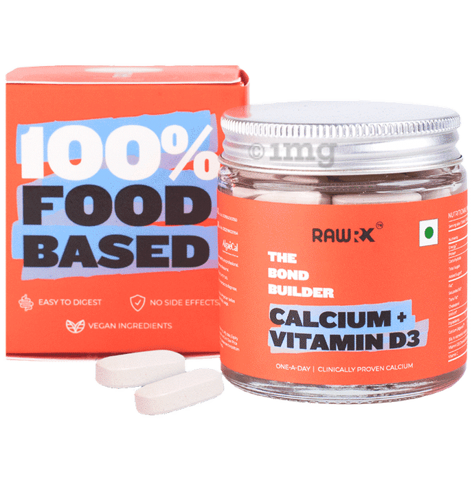 RawRX Algae Calcium and Vitamin D3 | Tablet for Strong Bones & Hair