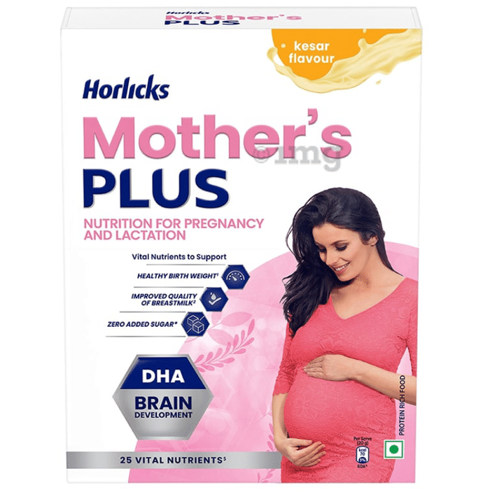 Horlicks Mother's Plus Nutrition for Pregnancy & Lactation | Flavour Powder Kesar