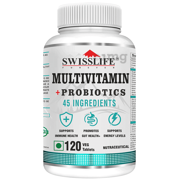 SWISSLIFE FOREVER Multivitamin + Probiotics 45 Ingredients Tablet