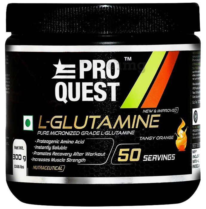 Pro Quest L-Glutamine Powder Tangy Orange