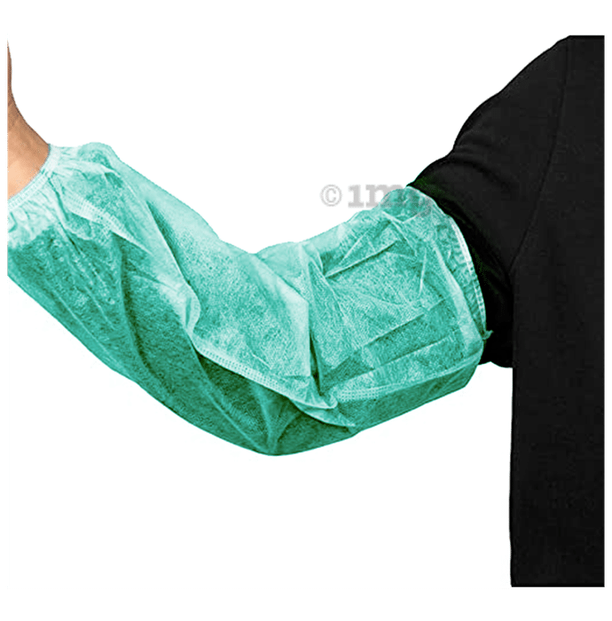 S4 Healthcare Non-Woven Protective Sleeve Covers for Arms Green