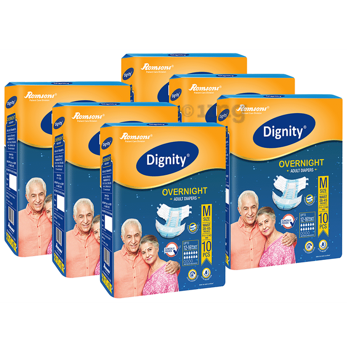 Dignity Overnight Adult Diaper (10 Each) Medium