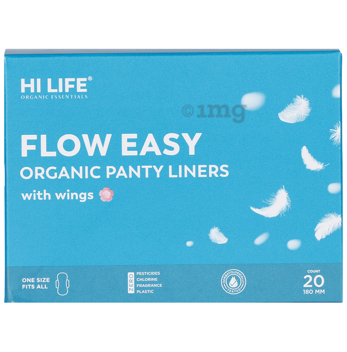 Hi Life Organic Panty Liners with Wings Pads Flow Easy