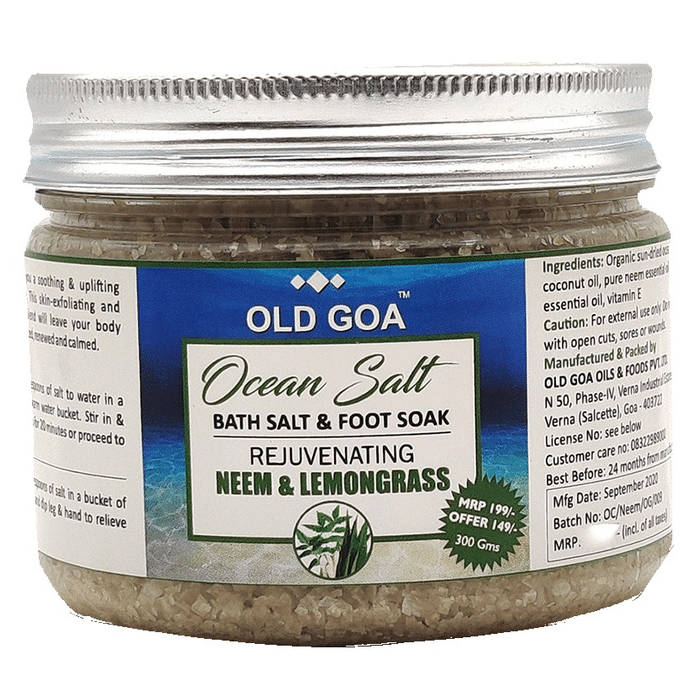 Old Goa Ocean Salt Bath Salt & Foot Soak Rejuvenating Neem and Lemongrass