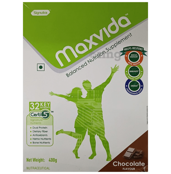 Maxvida Supplement for Haemoglobin Formation & Immunity | Flavour Chocolate Powder