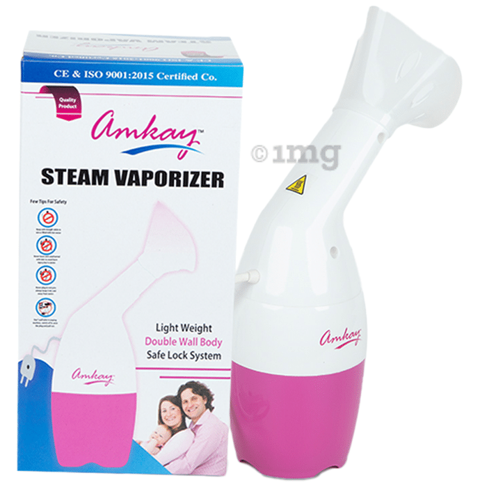 Amkay  Steam Vaporiser | Smart Steam Inhaler for Cold, Cough & Sinus Relief White