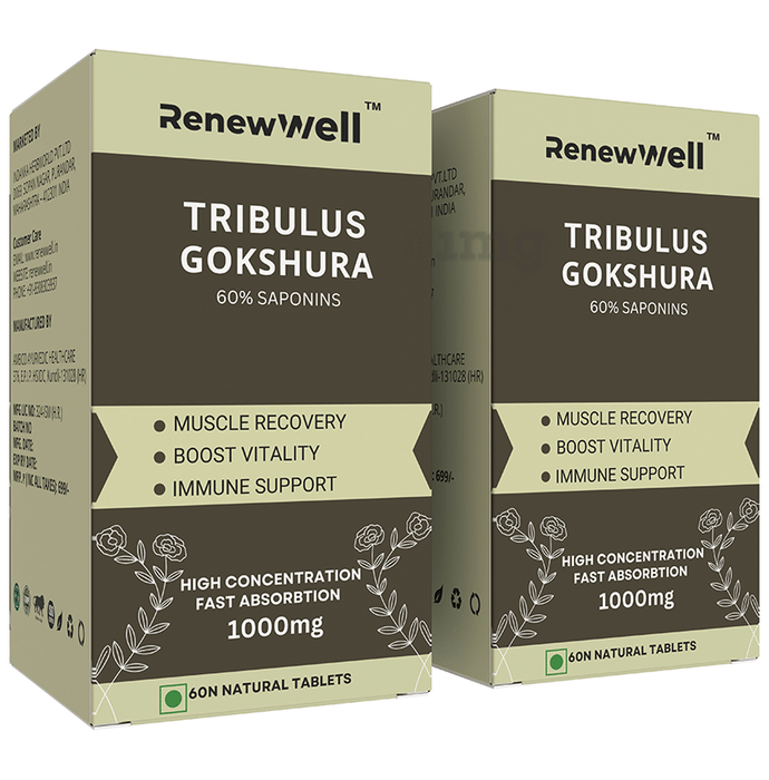 Renewwell Tribulus Gokshura (60 capsule in Each)