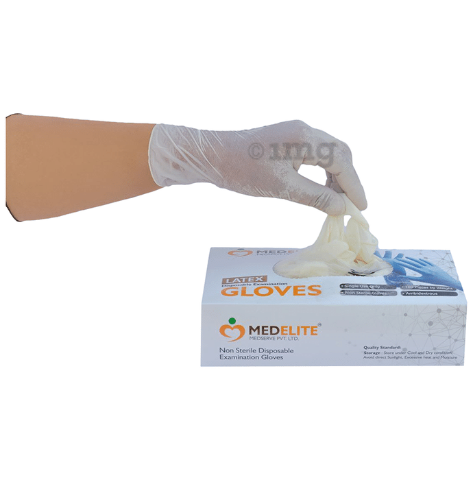 Medelite Latex Examination Glove Large