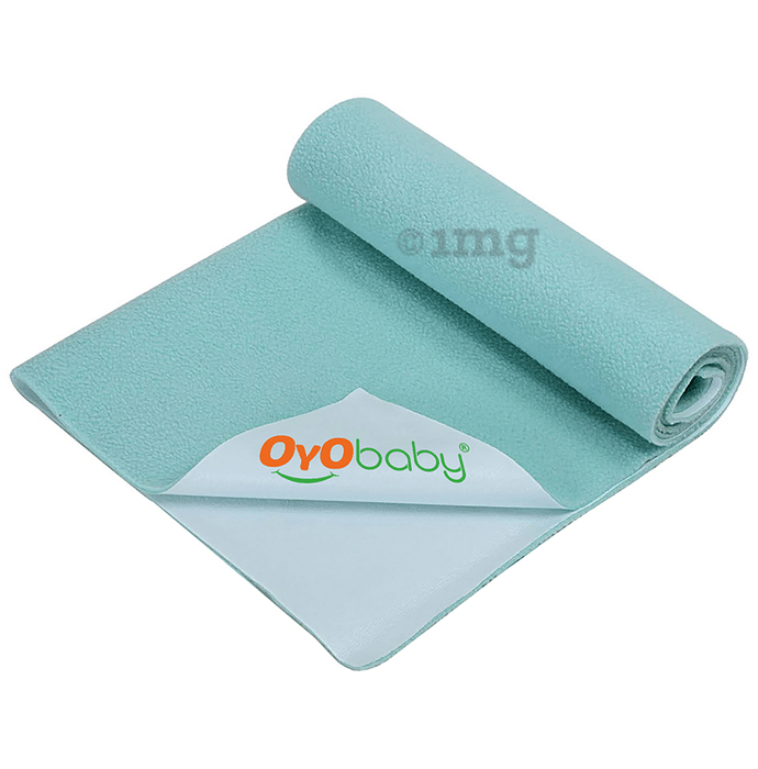Oyo Baby Waterproof Bed Protector Baby Dry Sheet Small Sea Green
