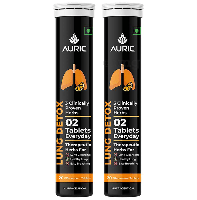 Auric Lung Detox Supplement With Natural Blend of NAC (N acetyl L cysteine)(20 Each)