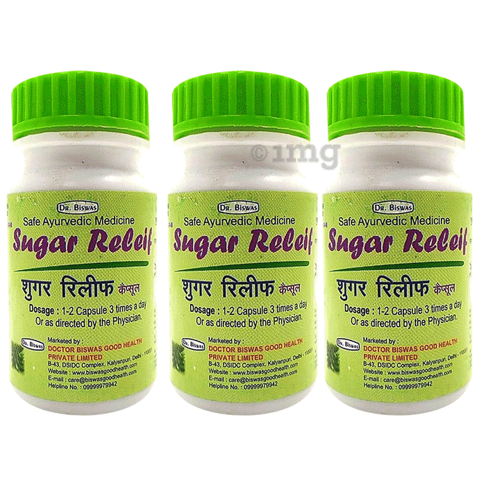 Dr. Biswas Sugar Releif (50 Capsule Each)