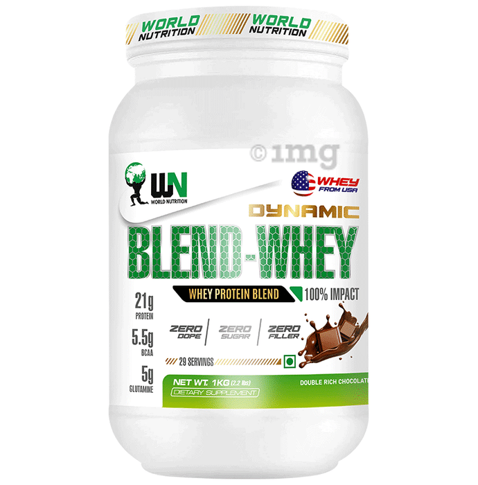 WN World Nutrition Dynamic Blend-Whey Protein Blend Powder Double Rich Chocolate