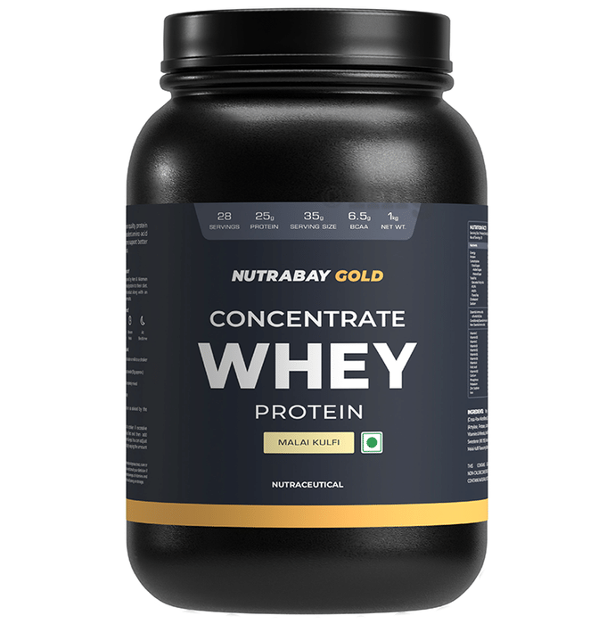 Nutrabay Whey Concentrate Protein for Muscle Recovery | No Added  Powder Malai kulfi