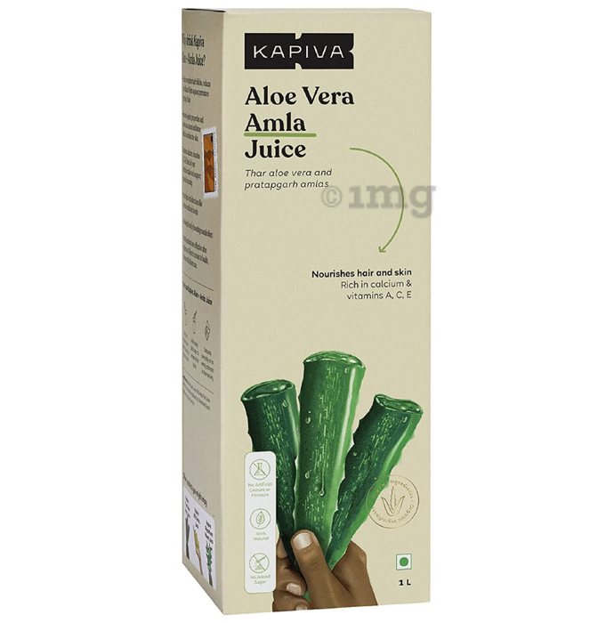 Kapiva Aloe Vera + Amla Juice for Hair & Skin Nourishment |  Helps with Acne and Metabolism