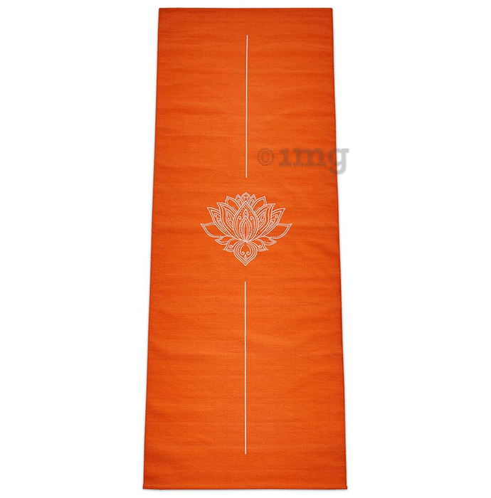 Sarveda Cotton Yoga Mat Lotus Orange