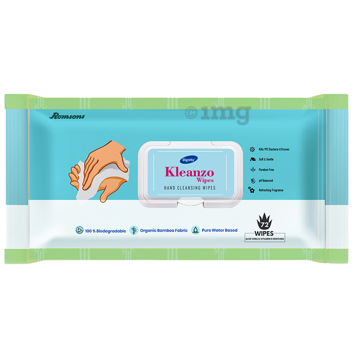 Dignity Kleanzo Hand Cleansing Wipes (72 Each)