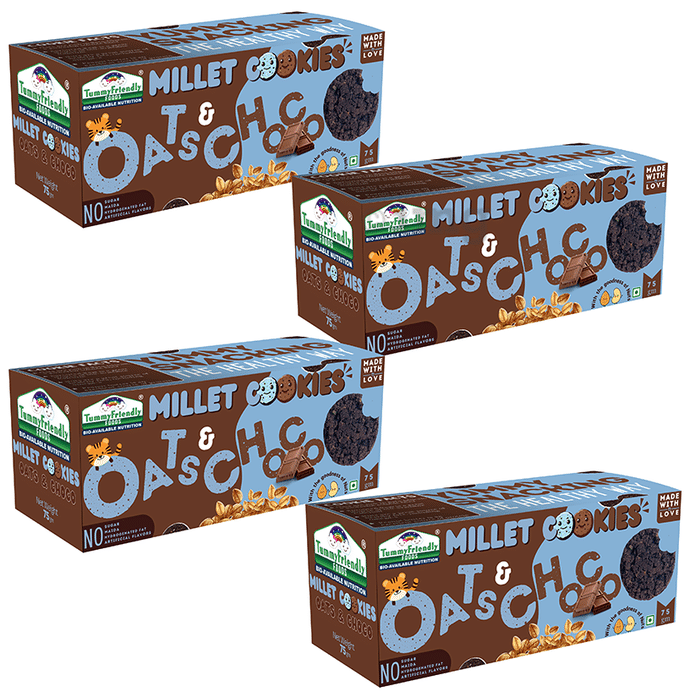 TummyFriendly Foods Oats & Choco Millet Cookies (75gm Each)