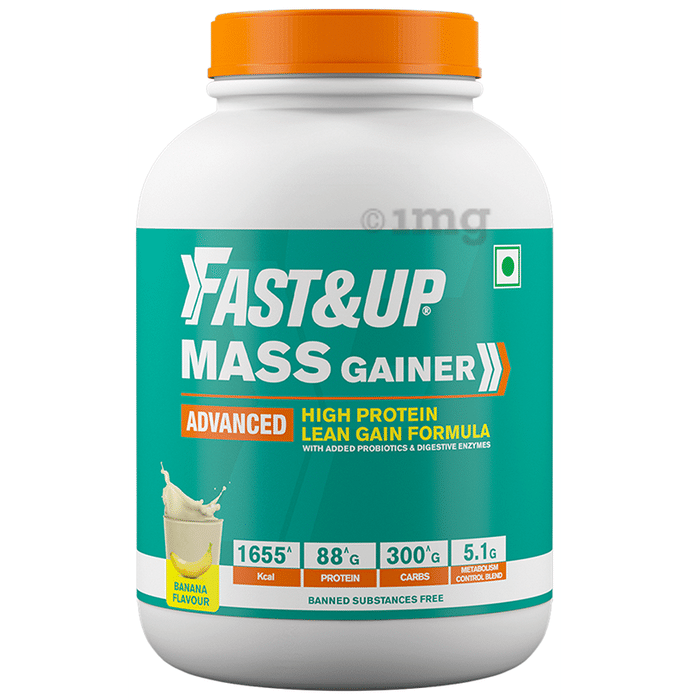 Fast&Up Mass Gainer Advance High Protein Lean Gain Formula Banana