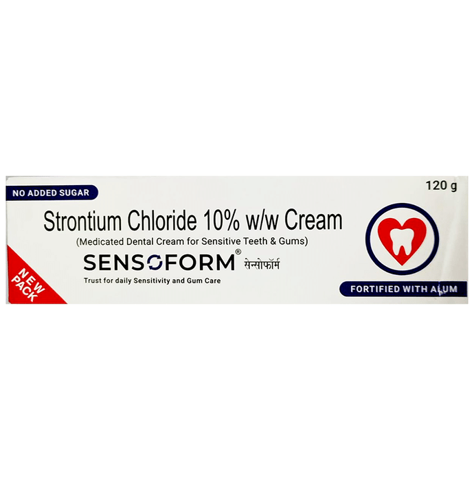 Sensoform Medicated Dental Cream with 10% Strontium Chloride | For Sensitive Teeth & Gums