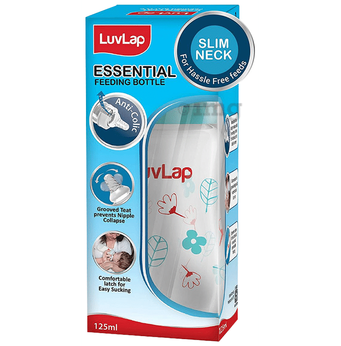 LuvLap Essential Slim Neck Wild Flower Feeding Bottle