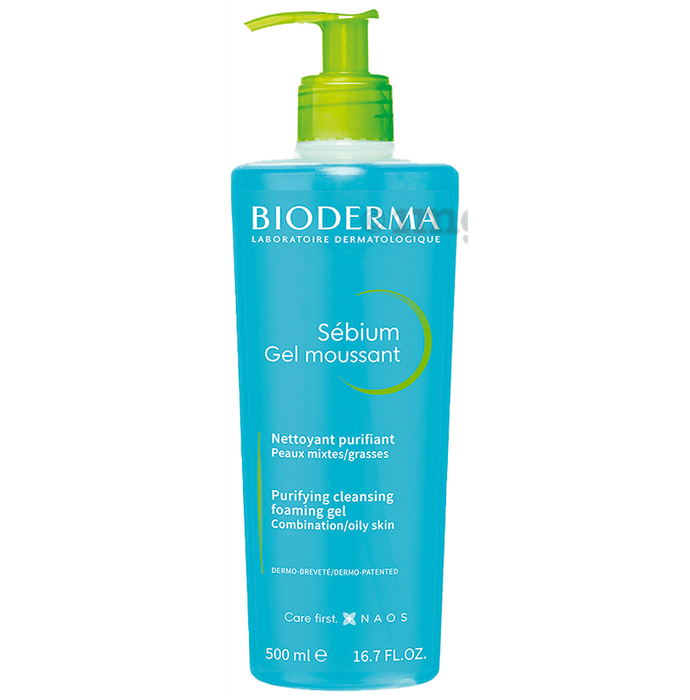 Bioderma Sebium Gel Moussant Purifying Cleansing Foaming Gel Combination to Oily Skin