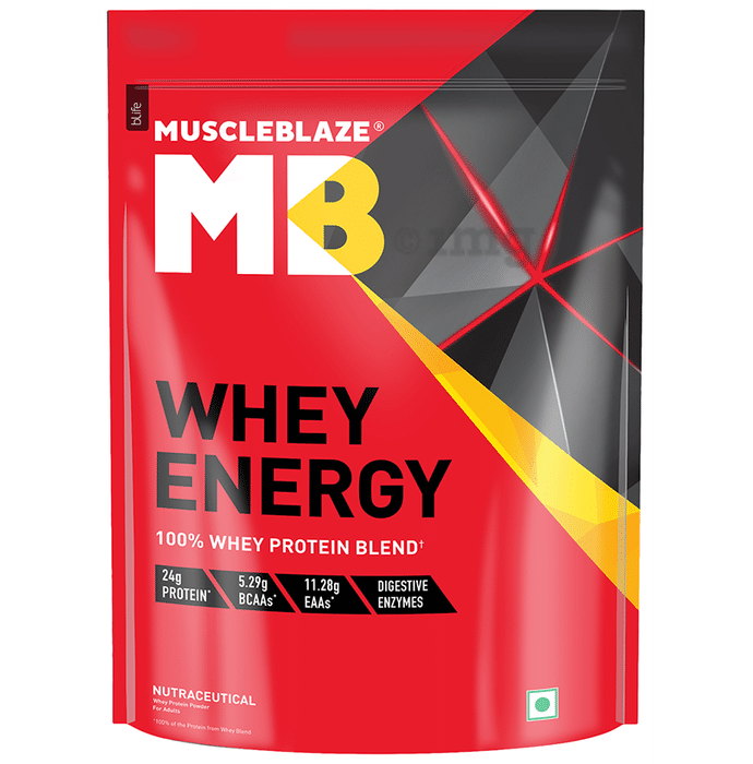 MuscleBlaze Whey Energy | With Digezyme & Multivitamins Blend | For Immunity | Powder