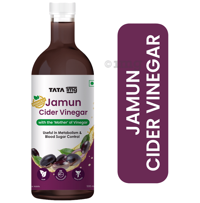 Tata 1mg Jamun Cider Vinegar for Diabetes Management, Blood Sugar Control, Healthy Digestion & Metabolism