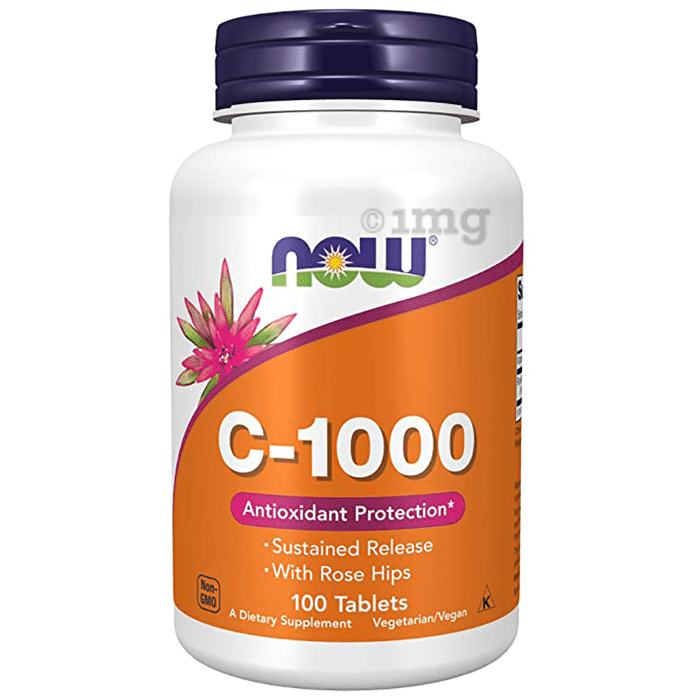 Now C-1000 with Rose Hips for Antioxidant Protection Sustained Release | Veg Tablet