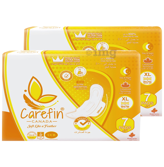 Carefin Ultra Thin Sanitary Napkins 280 mm (7 Each) XL