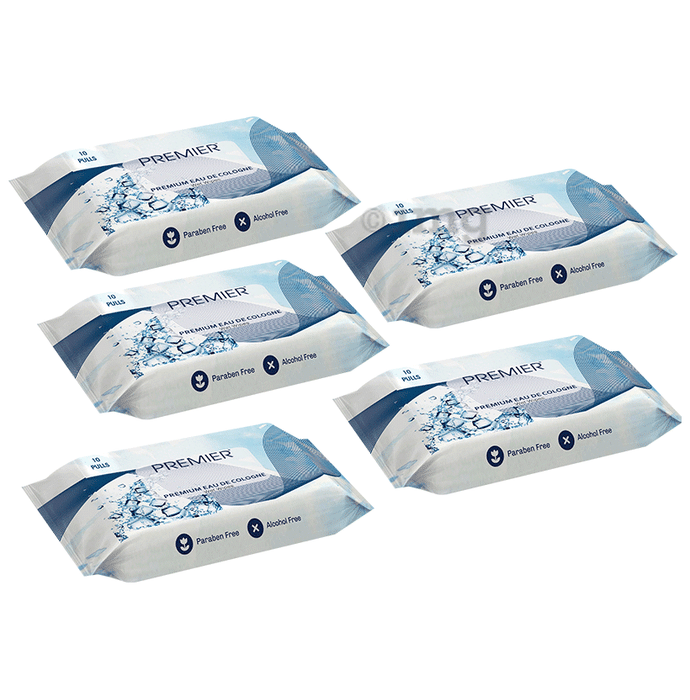 Premier Tissues Premium Eau De Cologne Wet Wipes (10 Each)