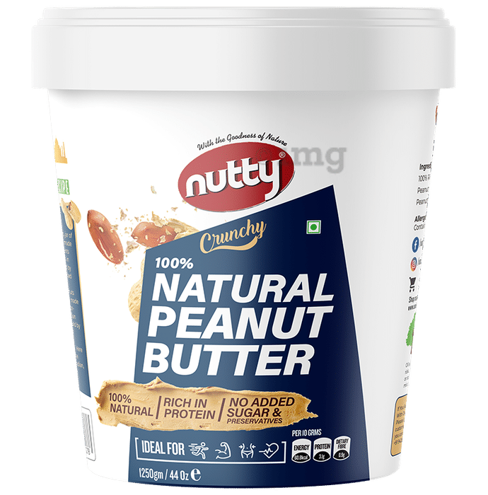 Nutty 100% Natural Peanut with Protein | No Added Sugar | Butter Crunchy