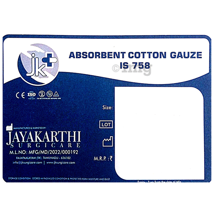 J&K Absorbent Cotton Gauze 100cm X 3m