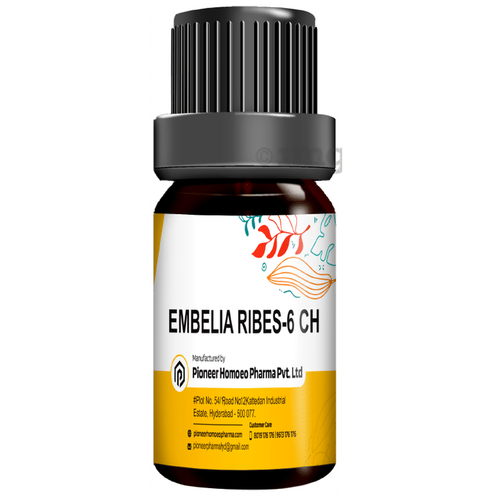 Pioneer Pharma Embelia Ribes Globules Pellet Multidose Pills 6 CH