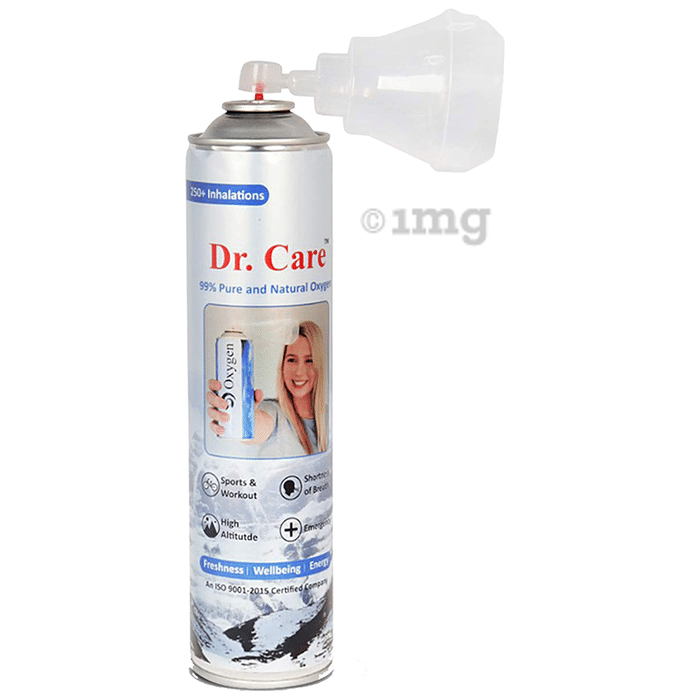 Dr Care Portable Oxygen Can with Inbuilt Mask