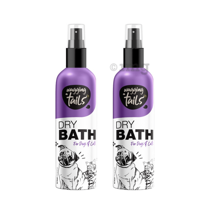 Wagging Tails Dry Bath for Dogs & Cats (200ml Each)