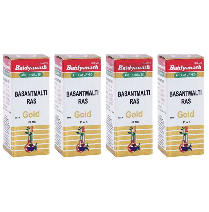 Baidyanath (Jhansi) Basant Malti Ras with Gold Pearl Tablets (25 Each)