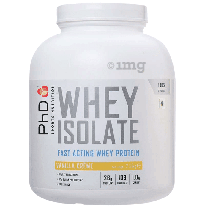 PHD Sports Nutrition Whey Isolate Fast Acting Whey Protein Vanilla
