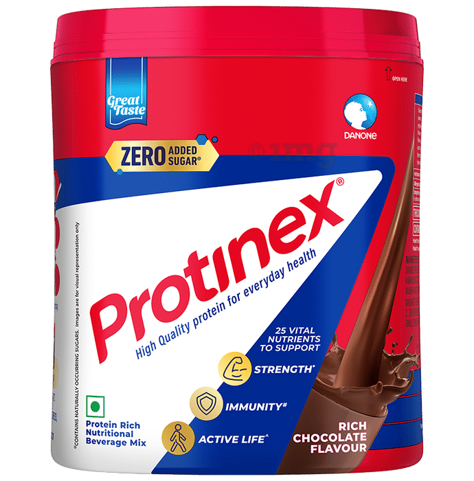 Protinex High Quality Protein | Nutritional Drink for Immunity & Strength | Zero Added Sugar | Flavour Rich Chocolate