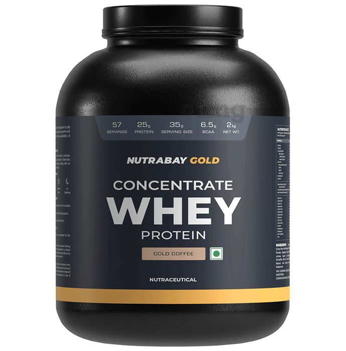 Nutrabay  Concentrate Whey Protein  Powder Cold Coffee