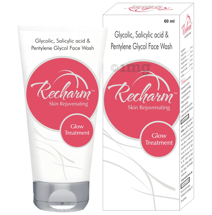 Recharm Skin Rejuvenating Glow Treatment Face Wash | With Glycolic Acid, Salicylic Acid & Pentylene Glycol
