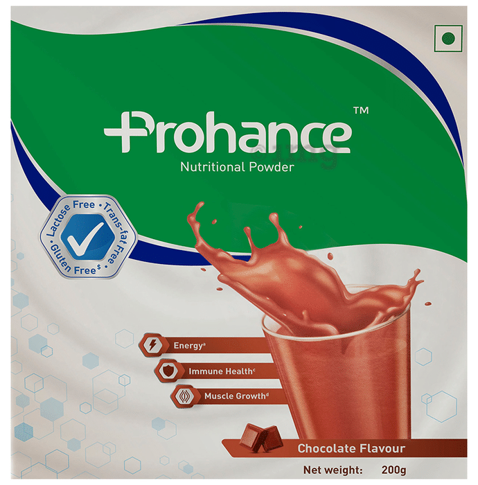 Prohance Complete Nutritional Drink for Energy, Muscle Growth & Immunity | Flavour Powder Chocolate