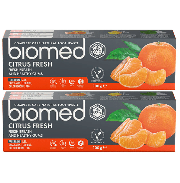 Biomed Complete Care Natural Toothpaste (100gm Each) Citrus Fresh