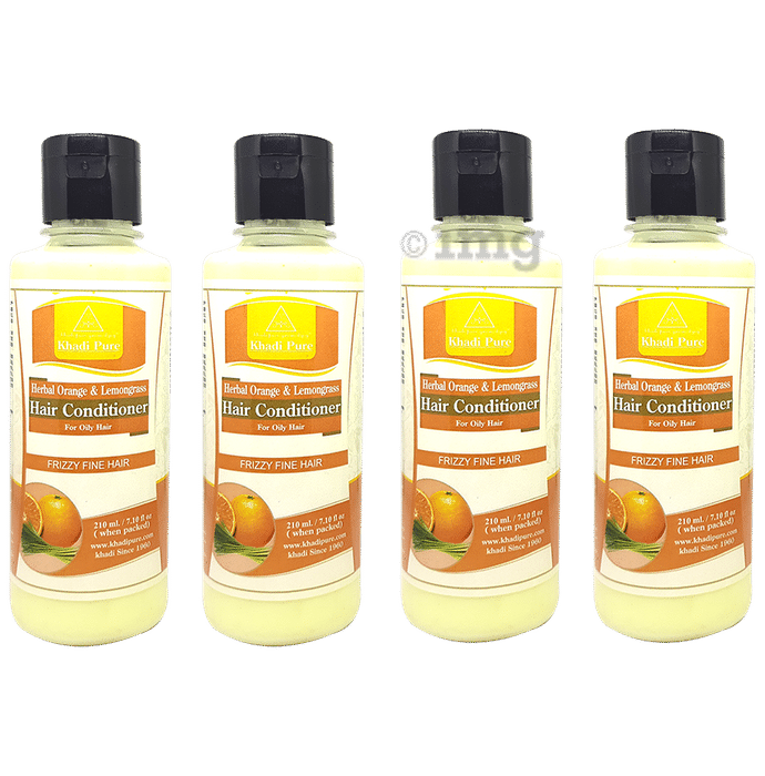 Khadi Pure Herbal Orange & Lemongrass Hair Conditioner (210ml Each)