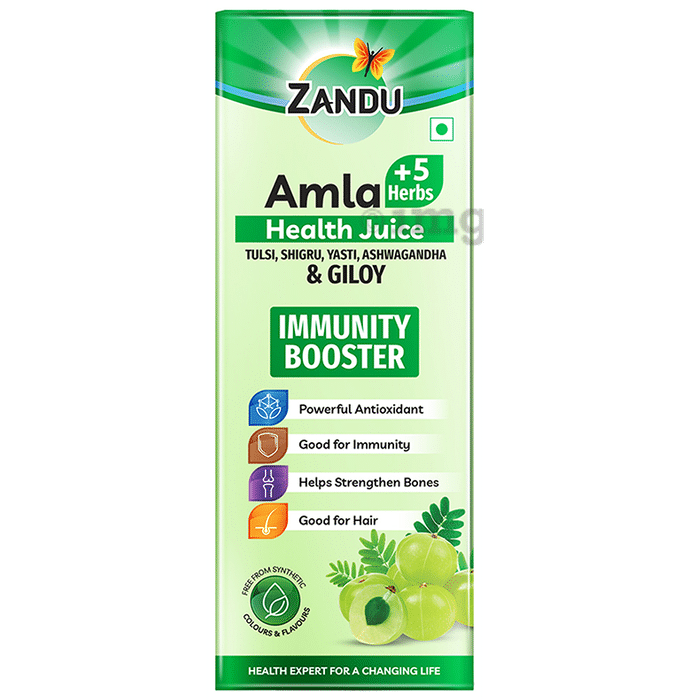 Zandu Amla +5 Herbs Juice with Giloy | For Immunity, Bones & Hair Juice