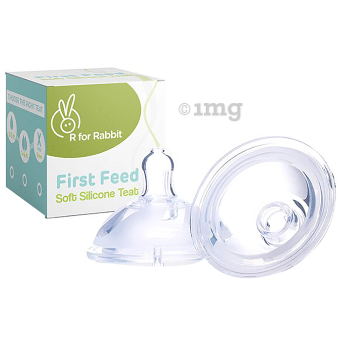 R for Rabbit First Feed Soft Silicone Teat White